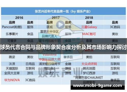 球员代言合同与品牌形象契合度分析及其市场影响力探讨